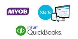 Xero MYOB Quickbooks logo