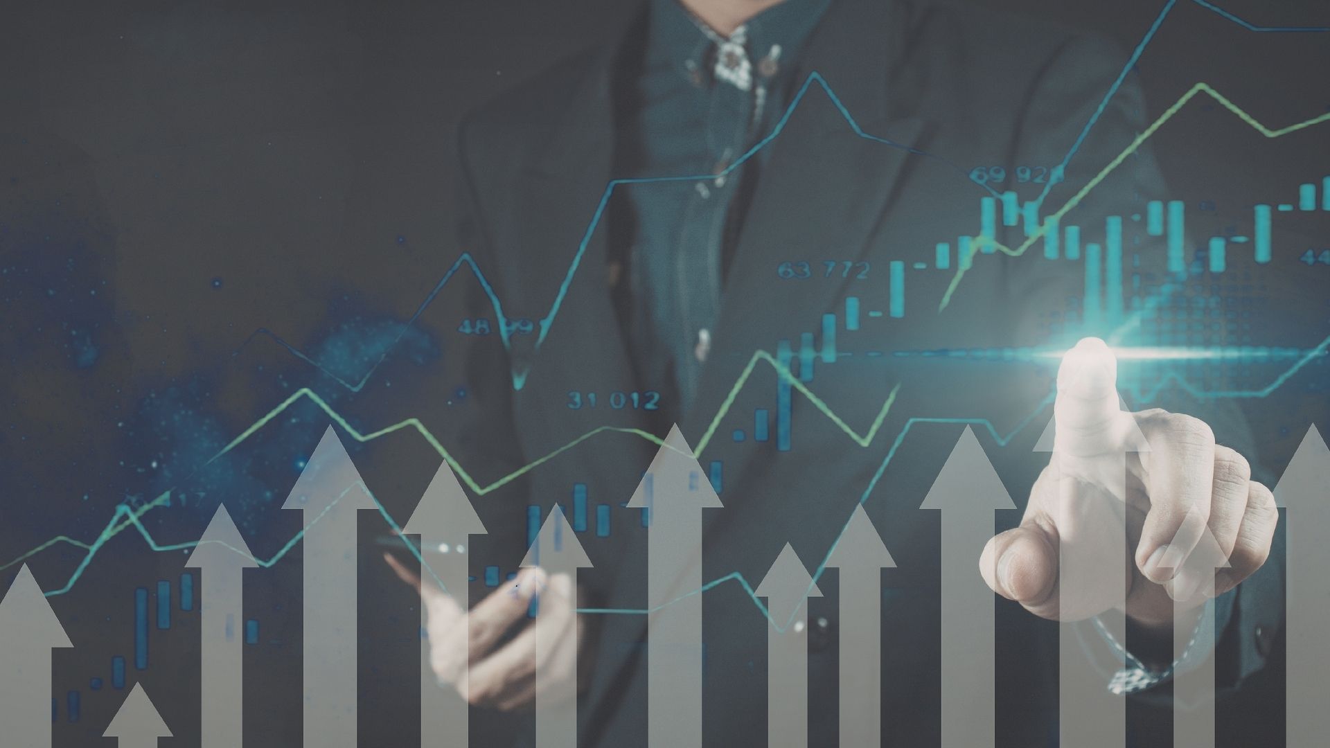 financial graph increasing