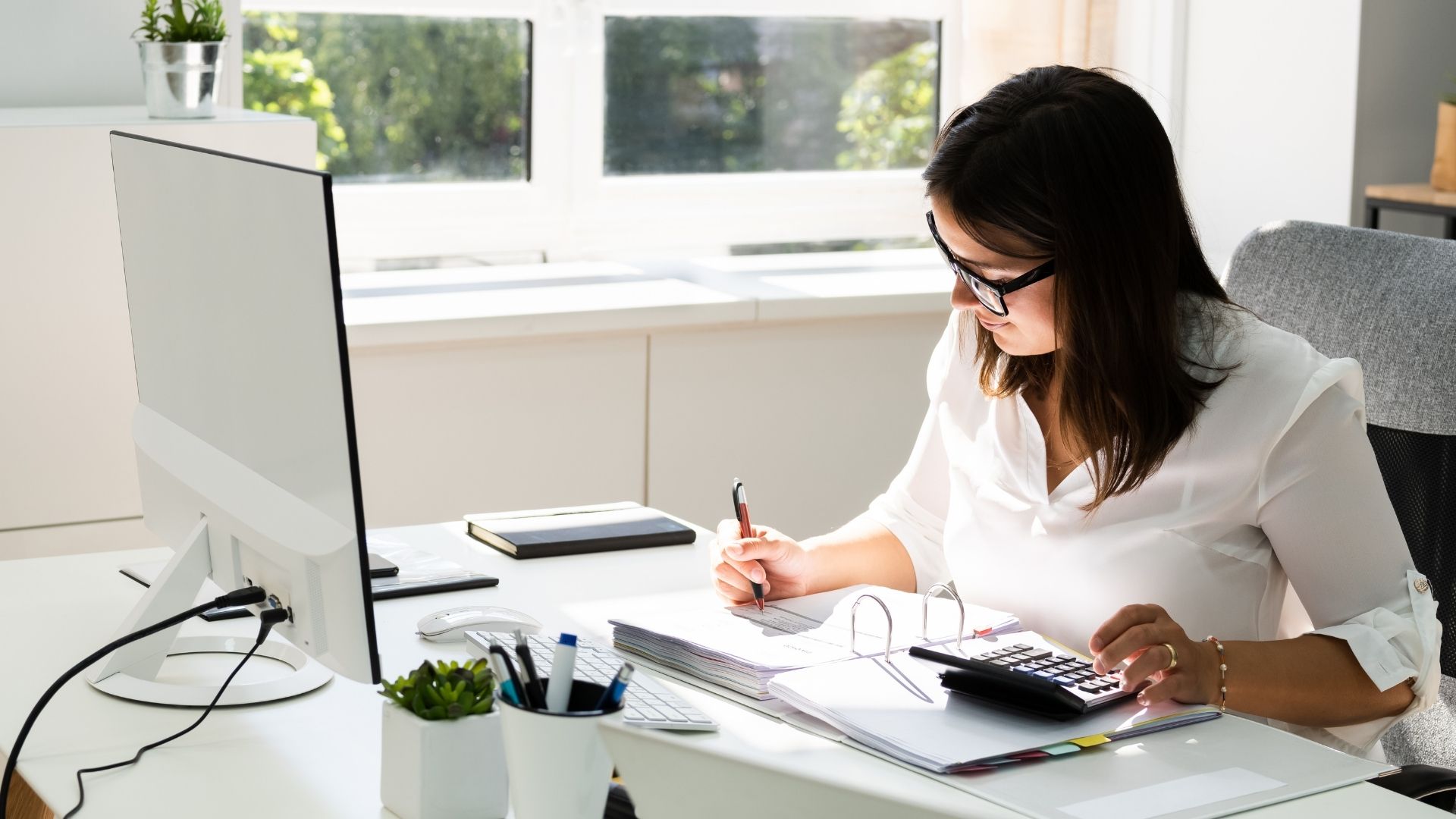 bookkeeper keeping track of the books