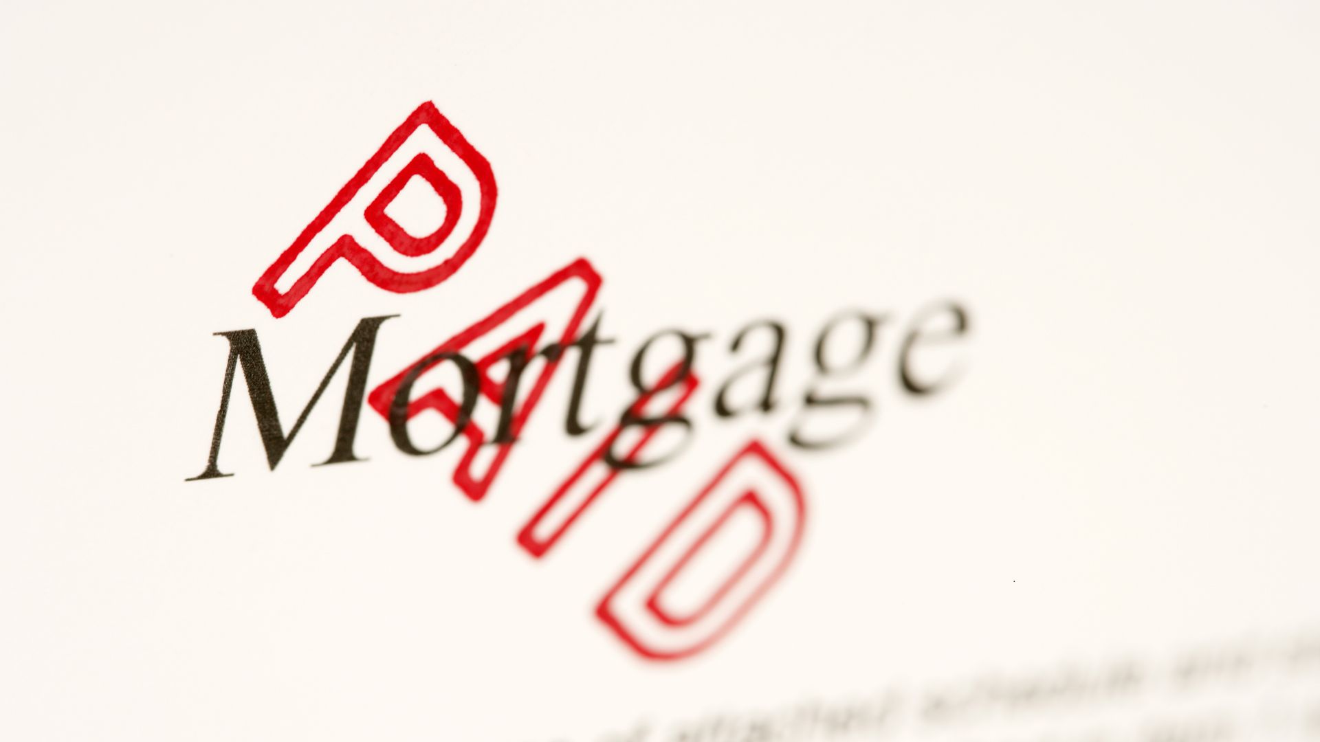 mortgage paid