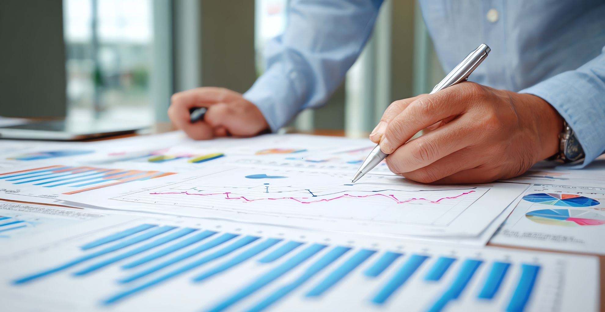 CFO analysing financial records
