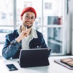 freelancer doing his admin