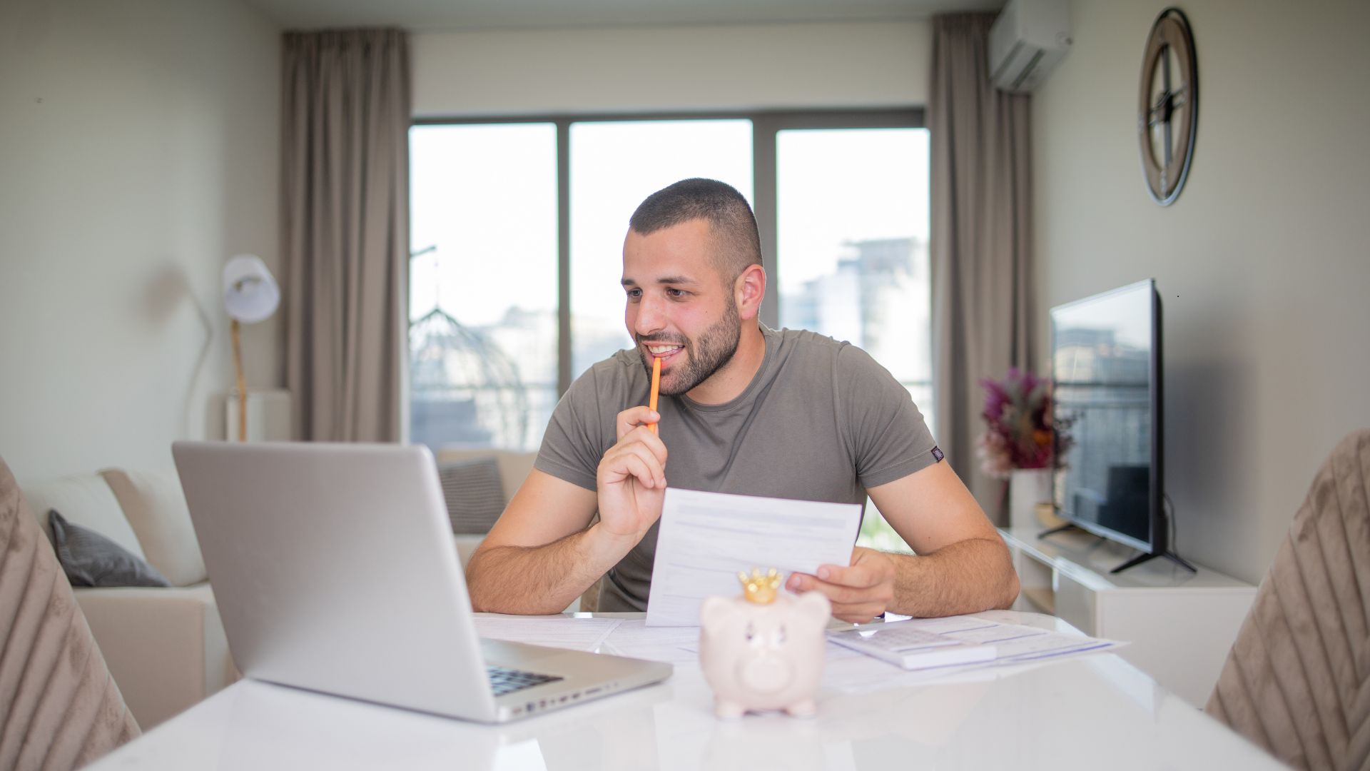 landscaper feeling positive after managing his finances